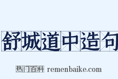 舒城道中造句是什么意思的图片